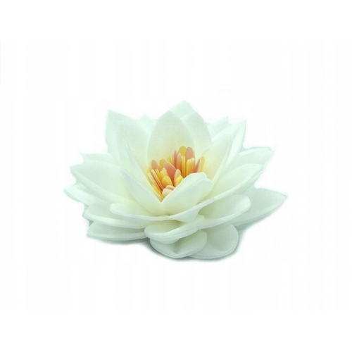 Zestaw kwiatów waflowych kwiat lotosu kolor biały 15 szt